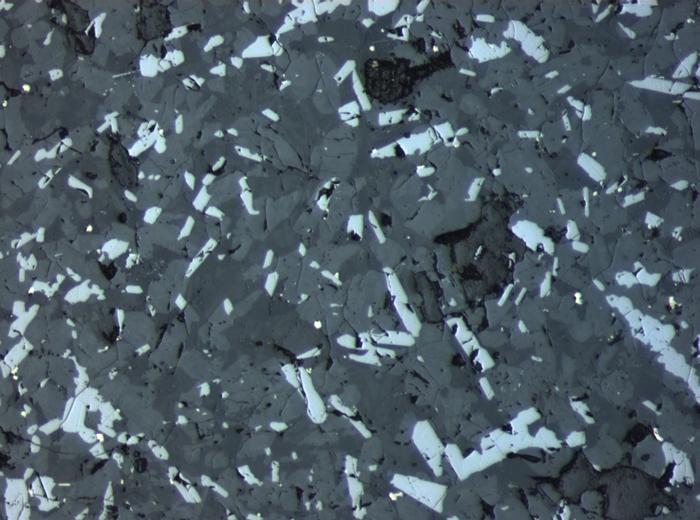 Thin Section Photograph of Apollo 11 Sample 10069,13 in Reflected Light at 10x Magnification and 0.7 mm Field of View (View #2)