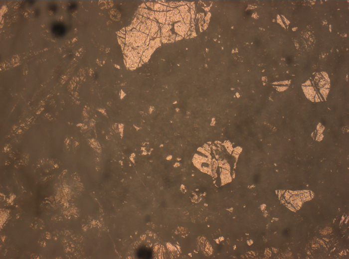 Thin Section Photograph of Apollo 12 Sample 12010,28 in Reflected Light at 2.5x Magnification and 2.85 mm Field of View (View #3)