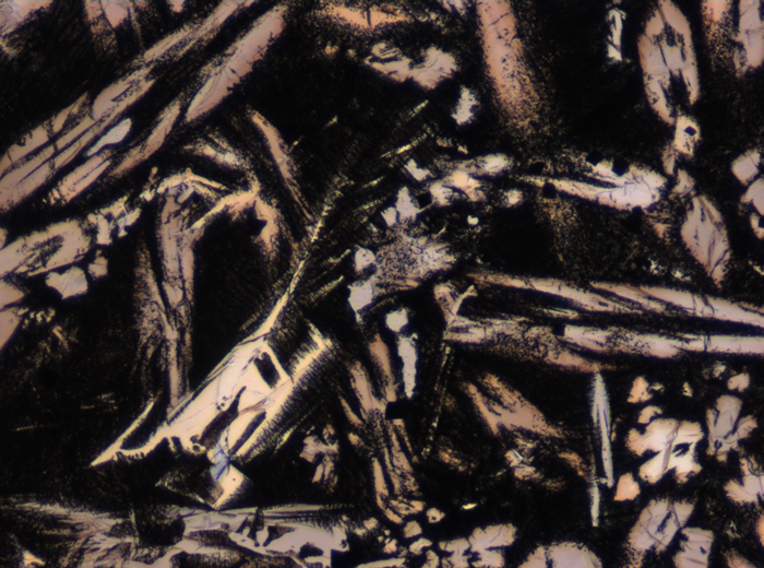 Thin Section Photograph of Apollo 12 Sample 12015,14 in Plane-Polarized Light at 10x Magnification and 0.7 mm Field of View (View #3)