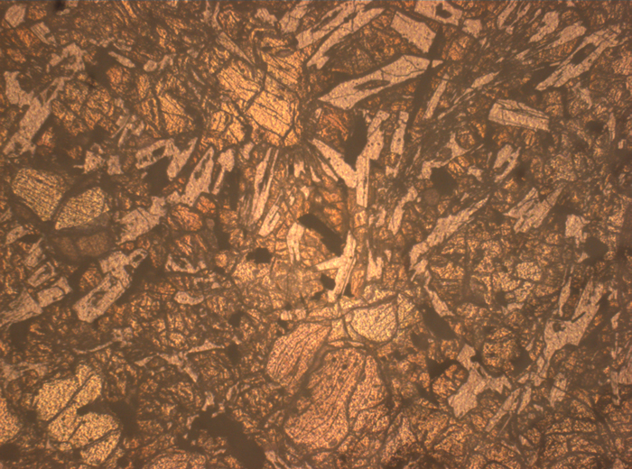 Thin Section Photograph of Apollo 12 Sample 12020,8 in Reflected Light at 2.5x Magnification and 2.85 mm Field of View (View #4)