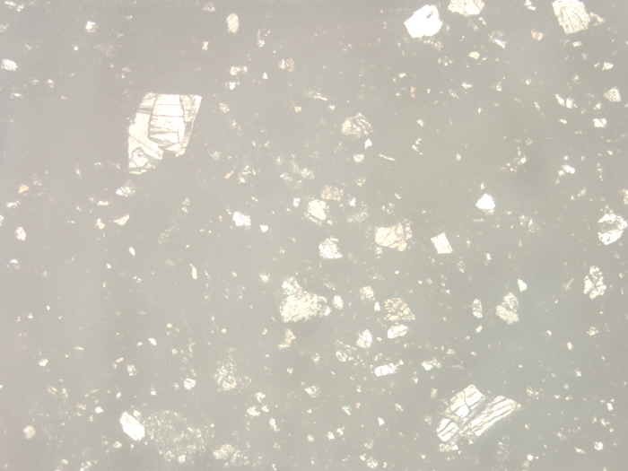 Thin Section Photograph of Apollo 12 Sample 12034,32 in Reflected Light at 5x Magnification and 2.3 mm Field of View (View #1)