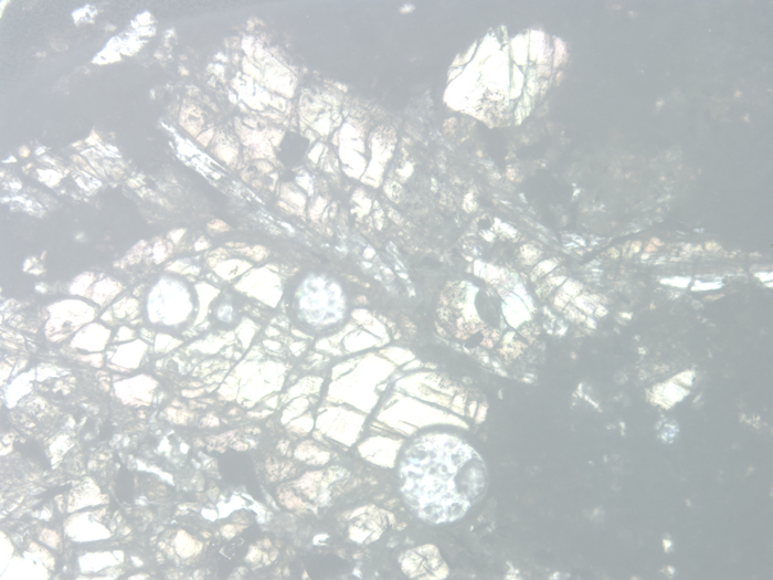 Thin Section Photograph of Apollo 12 Sample 12034,32 in Reflected Light at 10x Magnification and 1.15 mm Field of View (View #3)
