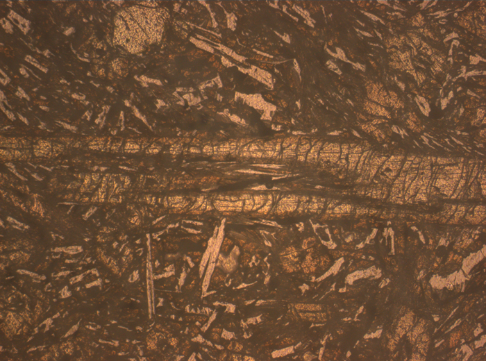 Thin Section Photograph of Apollo 12 Sample 12053,85 in Reflected Light at 2.5x Magnification and 2.85 mm Field of View (View #3)