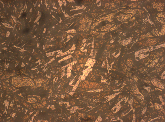 Thin Section Photograph of Apollo 12 Sample 12055,7 in Reflected Light at 2.5x Magnification and 2.85 mm Field of View (View #2)