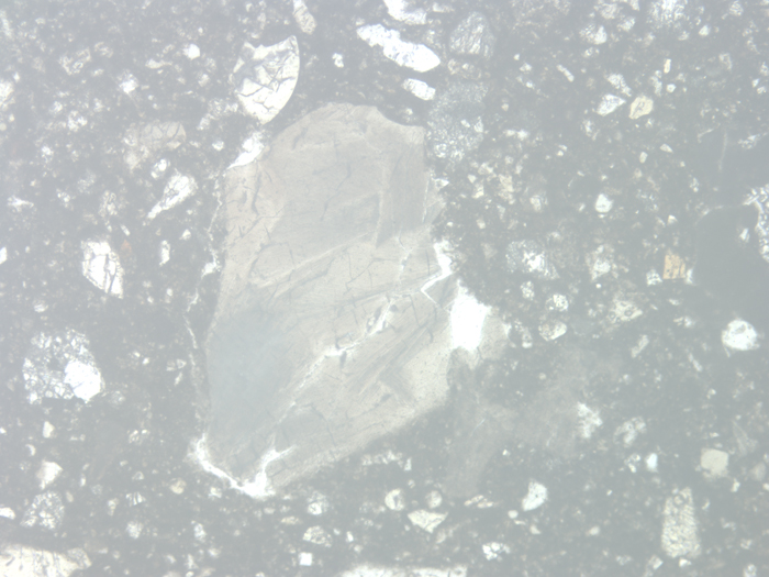 Thin Section Photograph of Apollo 14 Sample 14047,50 in Reflected Light at 10x Magnification and 1.15 mm Field of View (View #3)