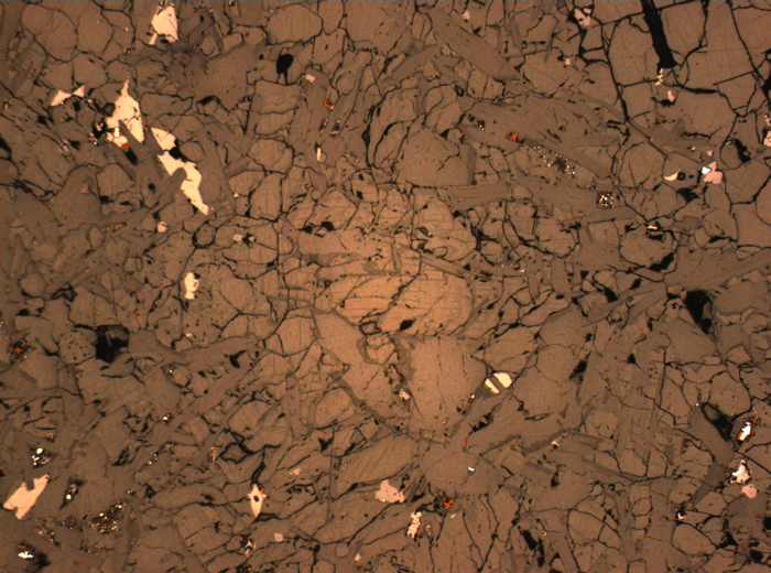 Thin Section Photograph of Apollo 14 Sample 14072,11 in Reflected Light at 2.5x Magnification and 2.85 mm Field of View (View #2)