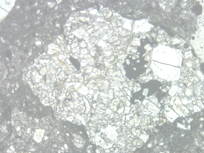 Thin Section Photograph of Apollo 14 Sample 14301,10 in Reflected Light at 10x Magnification and 1.15 mm Field of View (View #2)