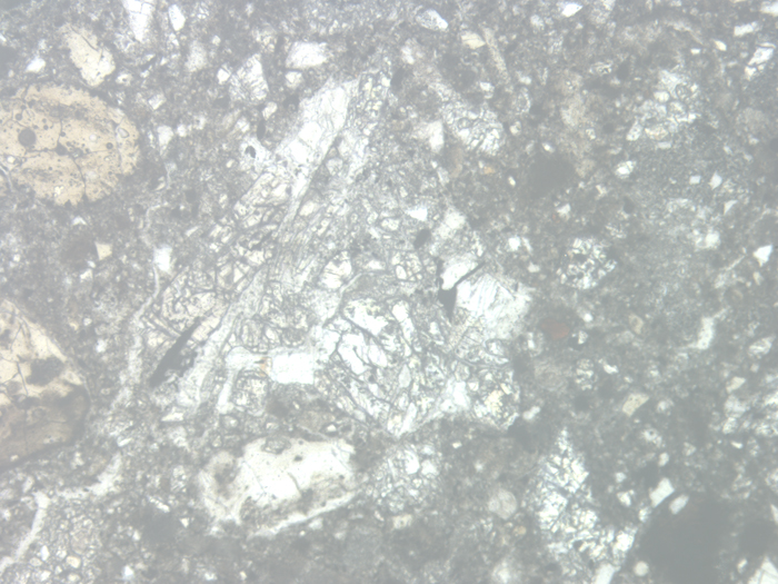 Thin Section Photograph of Apollo 14 Sample 14301,10 in Reflected Light at 10x Magnification and 1.15 mm Field of View (View #3)