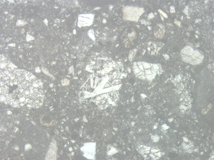 Thin Section Photograph of Apollo 14 Sample 14301,10 in Reflected Light at 10x Magnification and 1.15 mm Field of View (View #4)