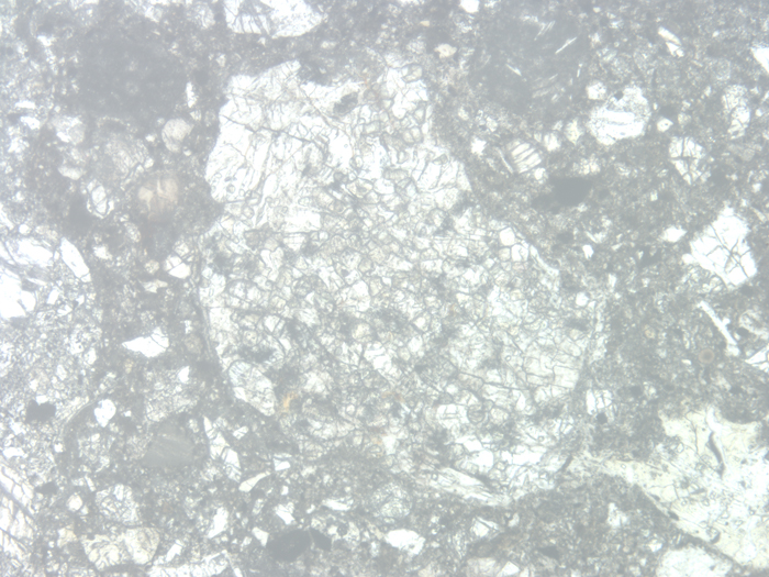 Thin Section Photograph of Apollo 14 Sample 14301,10 in Reflected Light at 10x Magnification and 1.15 mm Field of View (View #6)