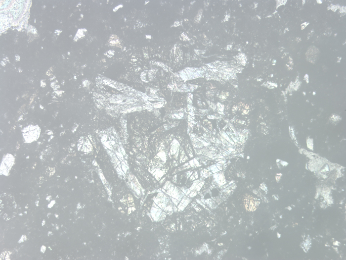 Thin Section Photograph of Apollo 14 Sample 14304,4 in Reflected Light at 5x Magnification and 2.3 mm Field of View (View #1)