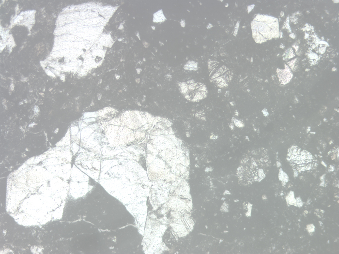 Thin Section Photograph of Apollo 14 Sample 14305,14 in Reflected Light at 5x Magnification and 2.3 mm Field of View (View #2)