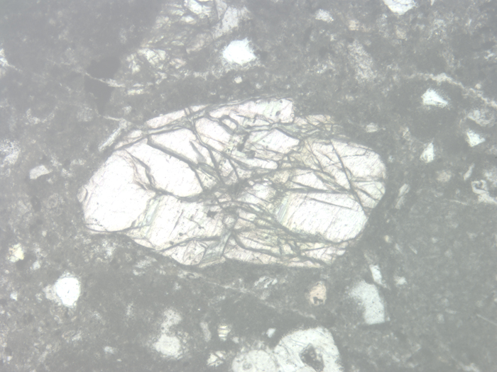 Thin Section Photograph of Apollo 14 Sample 14305,14 in Reflected Light at 10x Magnification and 1.15 mm Field of View (View #3)