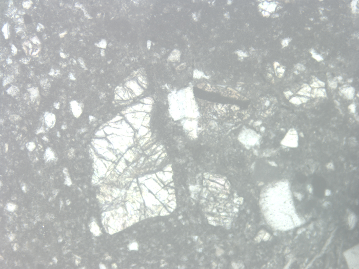 Thin Section Photograph of Apollo 14 Sample 14305,14 in Reflected Light at 10x Magnification and 1.15 mm Field of View (View #5)