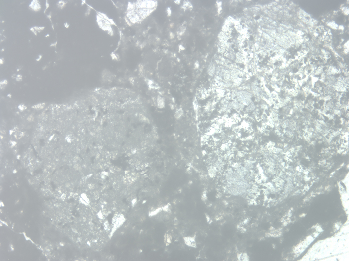 Thin Section Photograph of Apollo 14 Sample 14306,4 in Reflected Light at 10x Magnification and 1.15 mm Field of View (View #3)