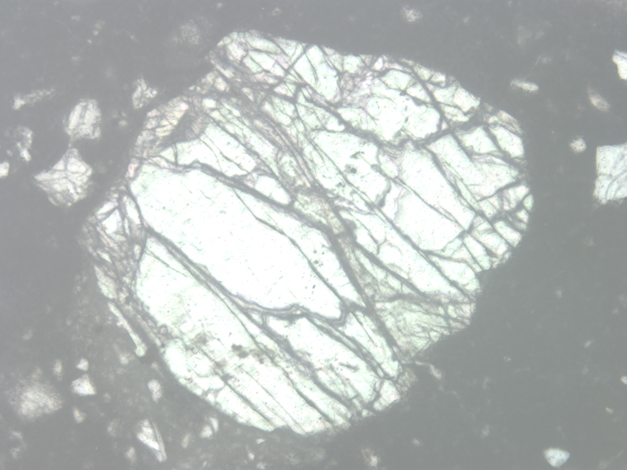 Thin Section Photograph of Apollo 14 Sample 14306,4 in Reflected Light at 10x Magnification and 1.15 mm Field of View (View #4)