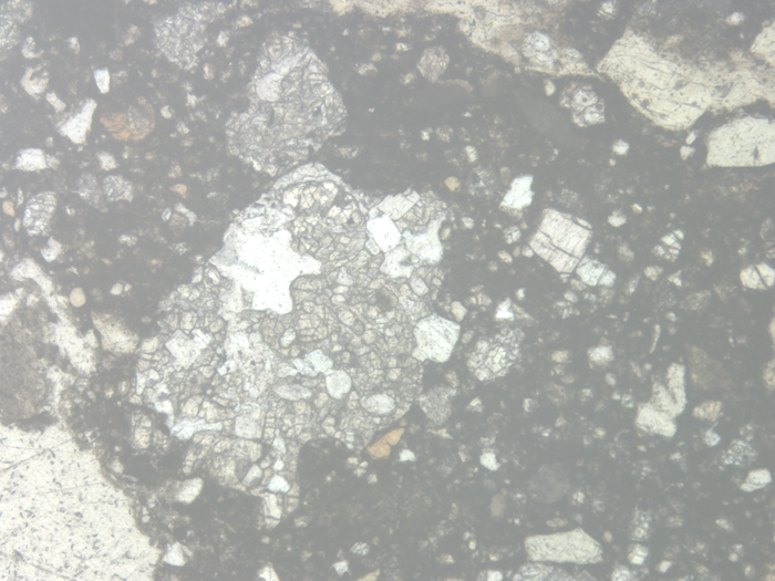 Thin Section Photograph of Apollo 14 Sample 14307,9 in Reflected Light at 10x Magnification and 1.15 mm Field of View (View #3)