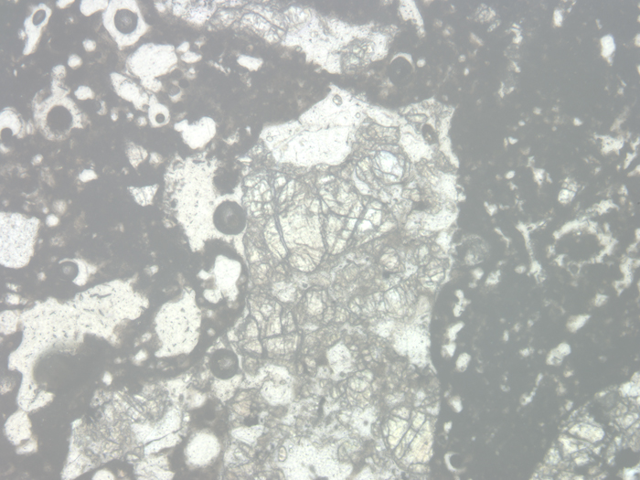 Thin Section Photograph of Apollo 14 Sample 14307,9 in Reflected Light at 10x Magnification and 1.15 mm Field of View (View #4)