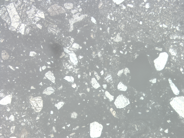 Thin Section Photograph of Apollo 14 Sample 14311,97 in Reflected Light at 5x Magnification and 2.3 mm Field of View (View #1)