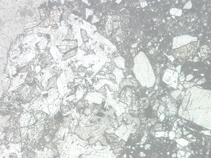 Thin Section Photograph of Apollo 14 Sample 14311,97 in Reflected Light at 5x Magnification and 2.3 mm Field of View (View #2)