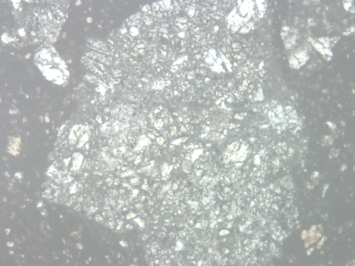 Thin Section Photograph of Apollo 14 Sample 14313,40 in Reflected Light at 10x Magnification and 1.15 mm Field of View (View #3)