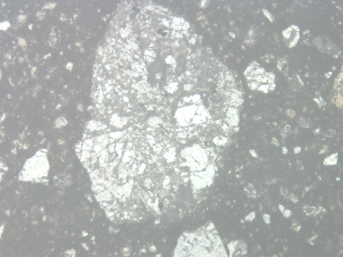 Thin Section Photograph of Apollo 14 Sample 14313,40 in Reflected Light at 10x Magnification and 1.15 mm Field of View (View #5)