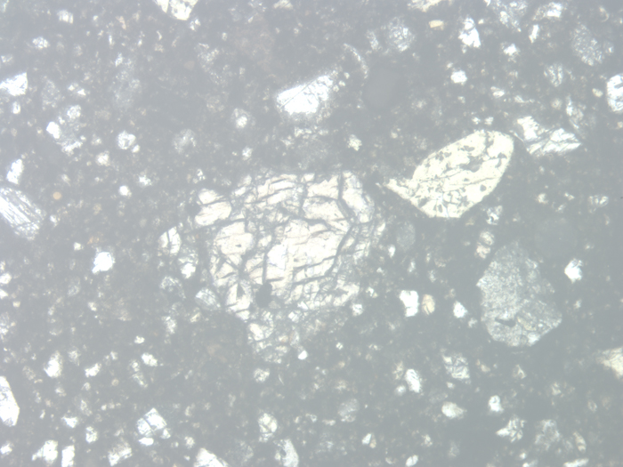 Thin Section Photograph of Apollo 14 Sample 14313,40 in Reflected Light at 10x Magnification and 1.15 mm Field of View (View #6)