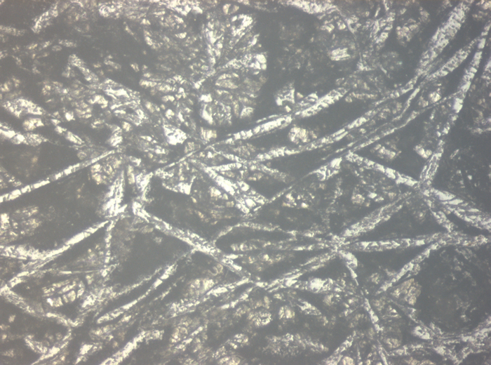 Thin Section Photograph of Apollo 15 Sample 15015,136 in Reflected Light at 10x Magnification and 0.7 mm Field of View (View #5)