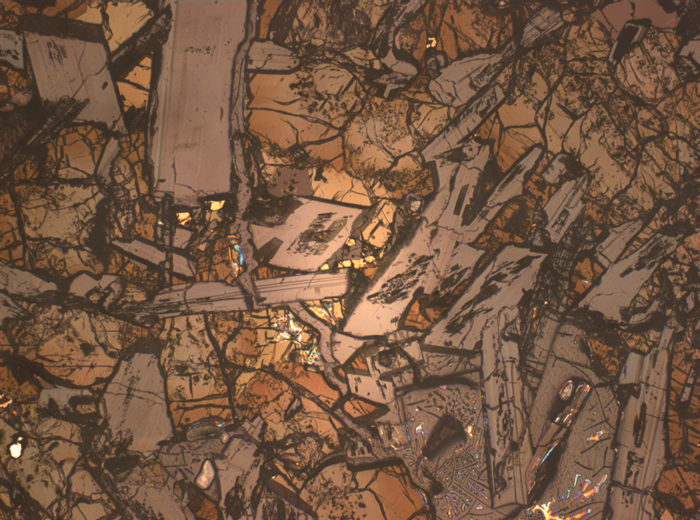 Thin Section Photograph of Apollo 15 Sample 15075,42 in Reflected Light at 2.5x Magnification and 2.85 mm Field of View (View #2)