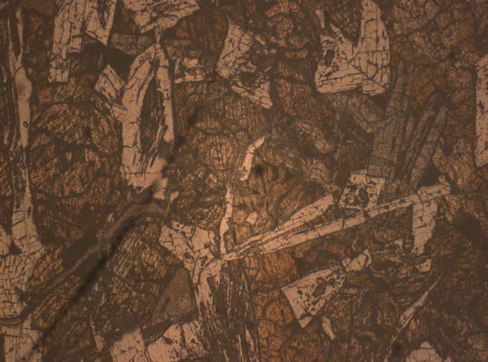 Thin Section Photograph of Apollo 15 Sample 15076,66 in Reflected Light at 2.5x Magnification and 2.85 mm Field of View (View #2)