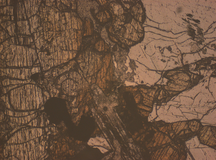 Thin Section Photograph of Apollo 15 Sample 15085,11 in Reflected Light at 2.5x Magnification and 2.85 mm Field of View (View #3)