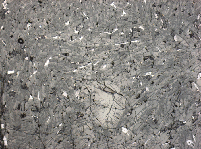 Thin Section Photograph of Apollo 15 Sample 15118,18 in Reflected Light at 2.5x Magnification and 2.85 mm Field of View (View #1)