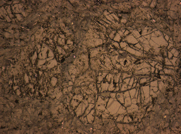 Thin Section Photograph of Apollo 15 Sample 15256,20 in Reflected Light at 10x Magnification and 0.7 mm Field of View (View #2)