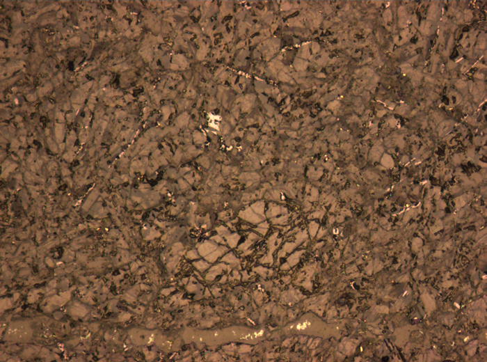 Thin Section Photograph of Apollo 15 Sample 15256,20 in Reflected Light at 10x Magnification and 0.7 mm Field of View (View #4)