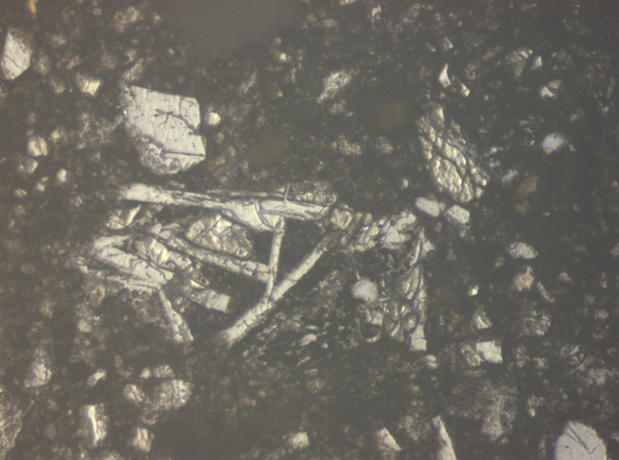 Thin Section Photograph of Apollo 15 Sample 15265,11 in Reflected Light at 10x Magnification and 0.7 mm Field of View (View #3)