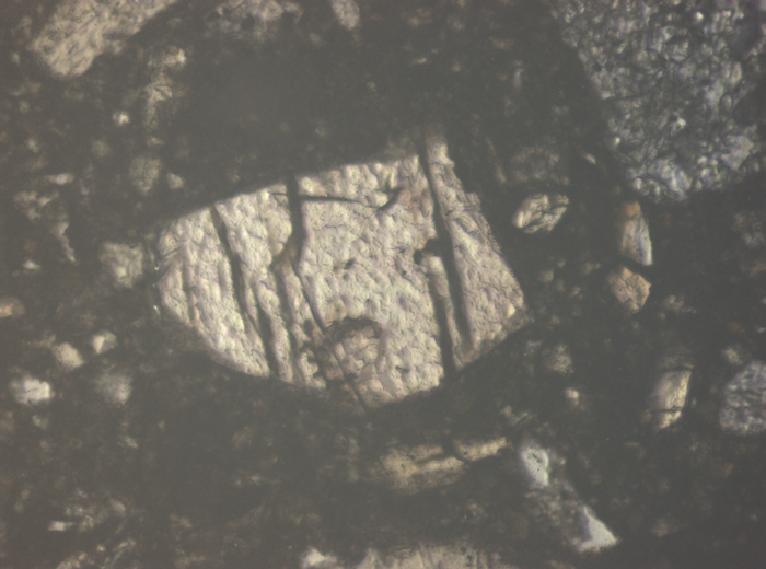 Thin Section Photograph of Apollo 15 Sample 15265,11 in Reflected Light at 10x Magnification and 0.7 mm Field of View (View #5)