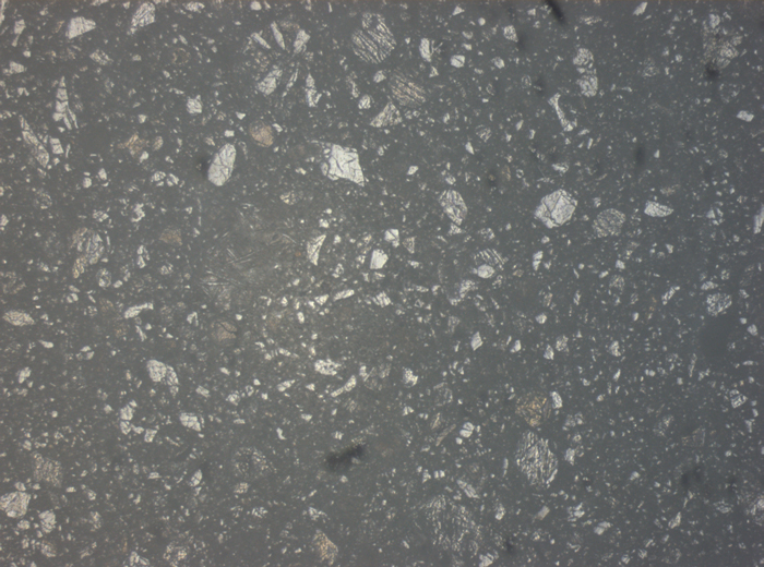 Thin Section Photograph of Apollo 15 Sample 15266,17 in Reflected Light at 2.5x Magnification and 2.85 mm Field of View (View #1)