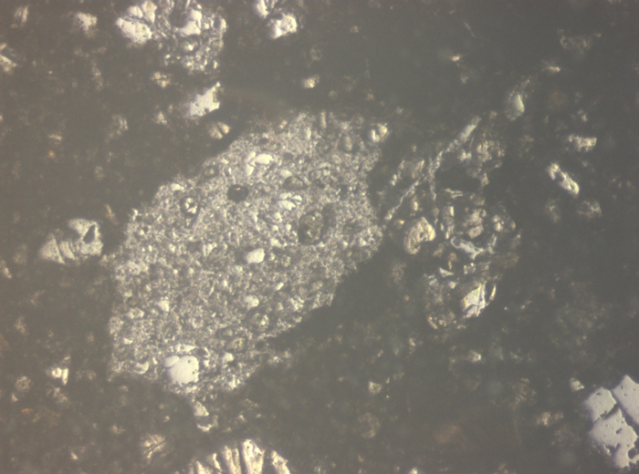 Thin Section Photograph of Apollo 15 Sample 15298,5 in Reflected Light at 10x Magnification and 0.7 mm Field of View (View #4)