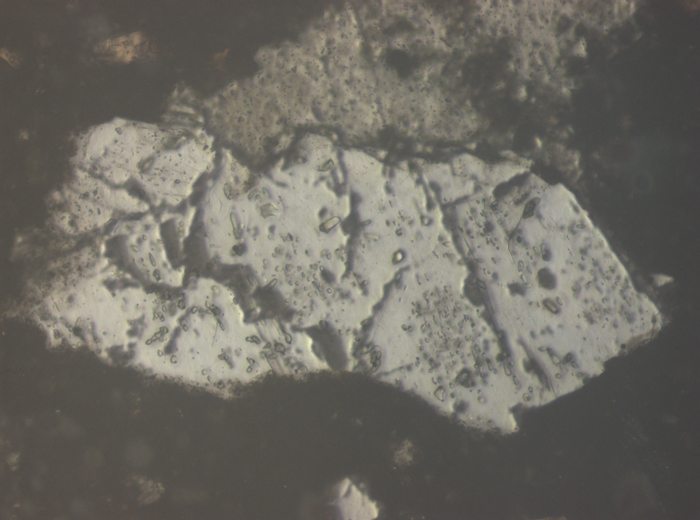 Thin Section Photograph of Apollo 15 Sample 15298,5 in Reflected Light at 10x Magnification and 0.7 mm Field of View (View #6)