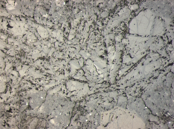 Thin Section Photograph of Apollo 15 Sample 15299,204 in Reflected Light at 10x Magnification and 0.7 mm Field of View (View #6)