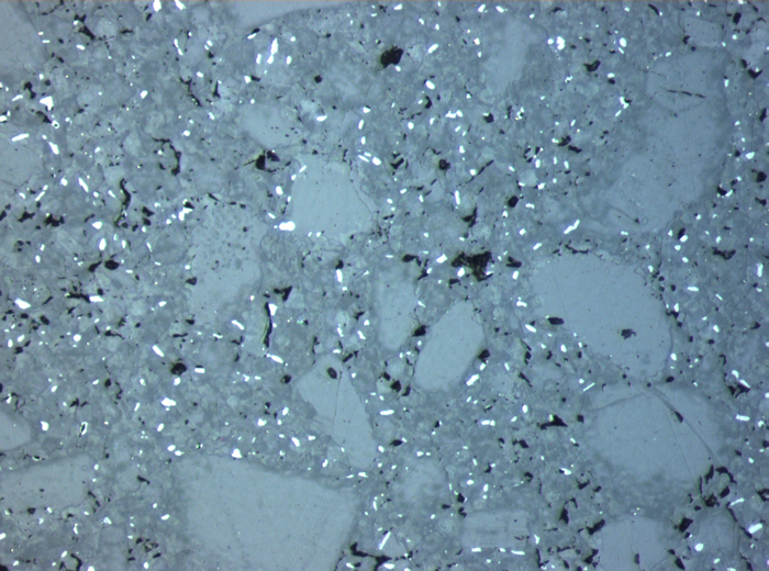 Thin Section Photograph of Apollo 15 Sample 15425,10 in Reflected Light at 10x Magnification and 0.7 mm Field of View (View #4)