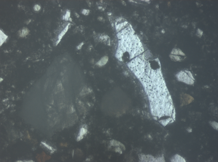 Thin Section Photograph of Apollo 15 Sample 15426,21 in Reflected Light at 10x Magnification and 0.7 mm Field of View (View #6)