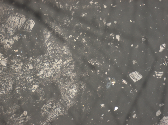Thin Section Photograph of Apollo 15 Sample 15445,132 in Reflected Light at 2.5x Magnification and 2.85 mm Field of View (View #1)