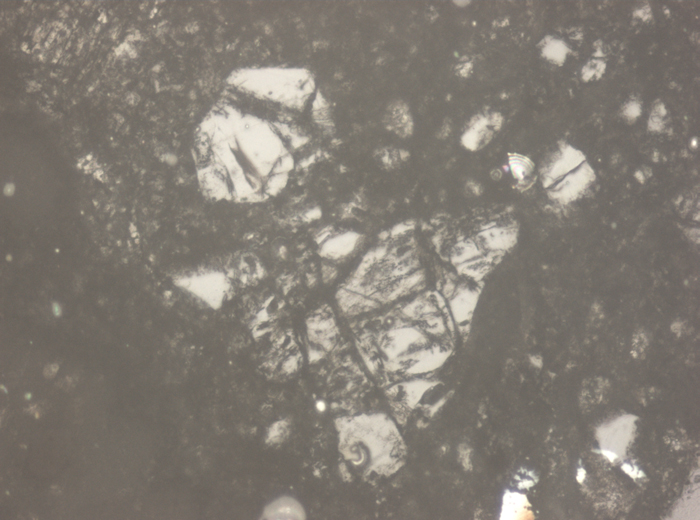 Thin Section Photograph of Apollo 15 Sample 15445,132 in Reflected Light at 10x Magnification and 0.7 mm Field of View (View #3)