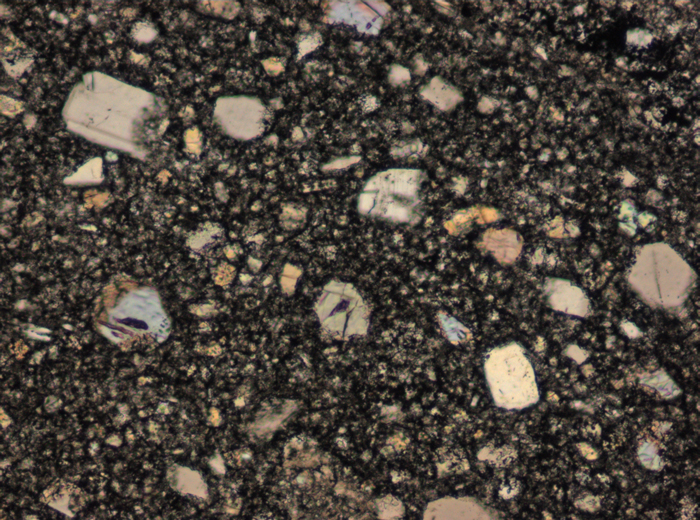 Thin Section Photograph of Apollo 15 Sample 15455,25 in Plane-Polarized Light at 10x Magnification and 0.7 mm Field of View (View #3)