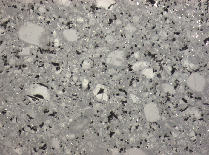 Thin Section Photograph of Apollo 15 Sample 15455,25 in Reflected Light at 10x Magnification and 0.7 mm Field of View (View #3)
