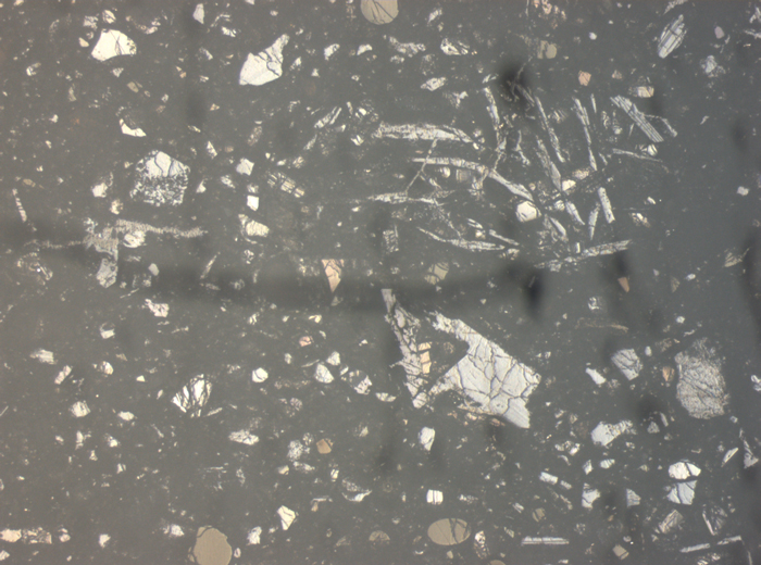 Thin Section Photograph of Apollo 15 Sample 15465,94 in Reflected Light at 2.5x Magnification and 2.85 mm Field of View (View #1)