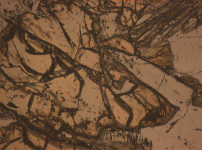 Thin Section Photograph of Apollo 15 Sample 15475,150 in Reflected Light at 10x Magnification and 0.7 mm Field of View (View #4)