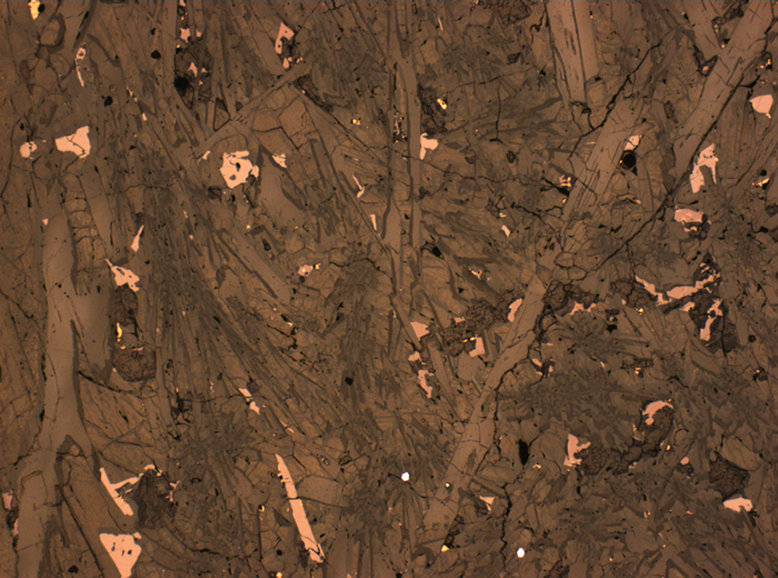 Thin Section Photograph of Apollo 15 Sample 15476,35 in Reflected Light at 2.5x Magnification and 2.85 mm Field of View (View #1)