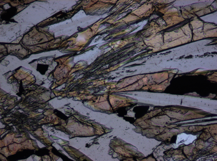 Thin Section Photograph of Apollo 15 Sample 15476,35 in Plane-Polarized Light at 10x Magnification and 0.7 mm Field of View (View #4)